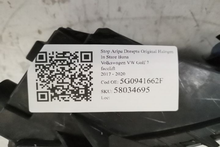 Стоп Десен Халогенен Фолксваген ВВ Голф 7 [фейслифт] Оригинален десен