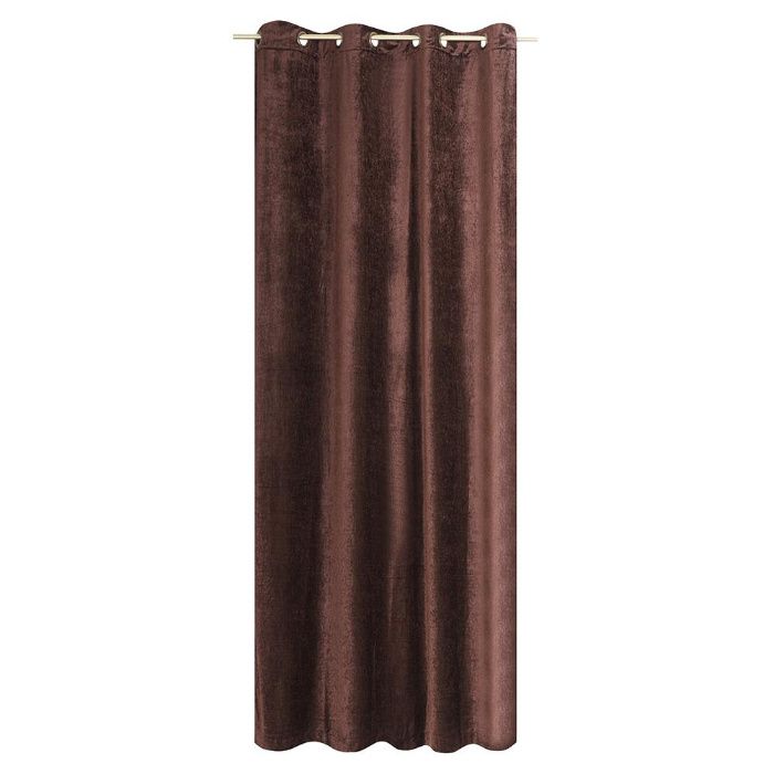 Draperii cu inele Mobexpert Astoria maro 150x260 cm