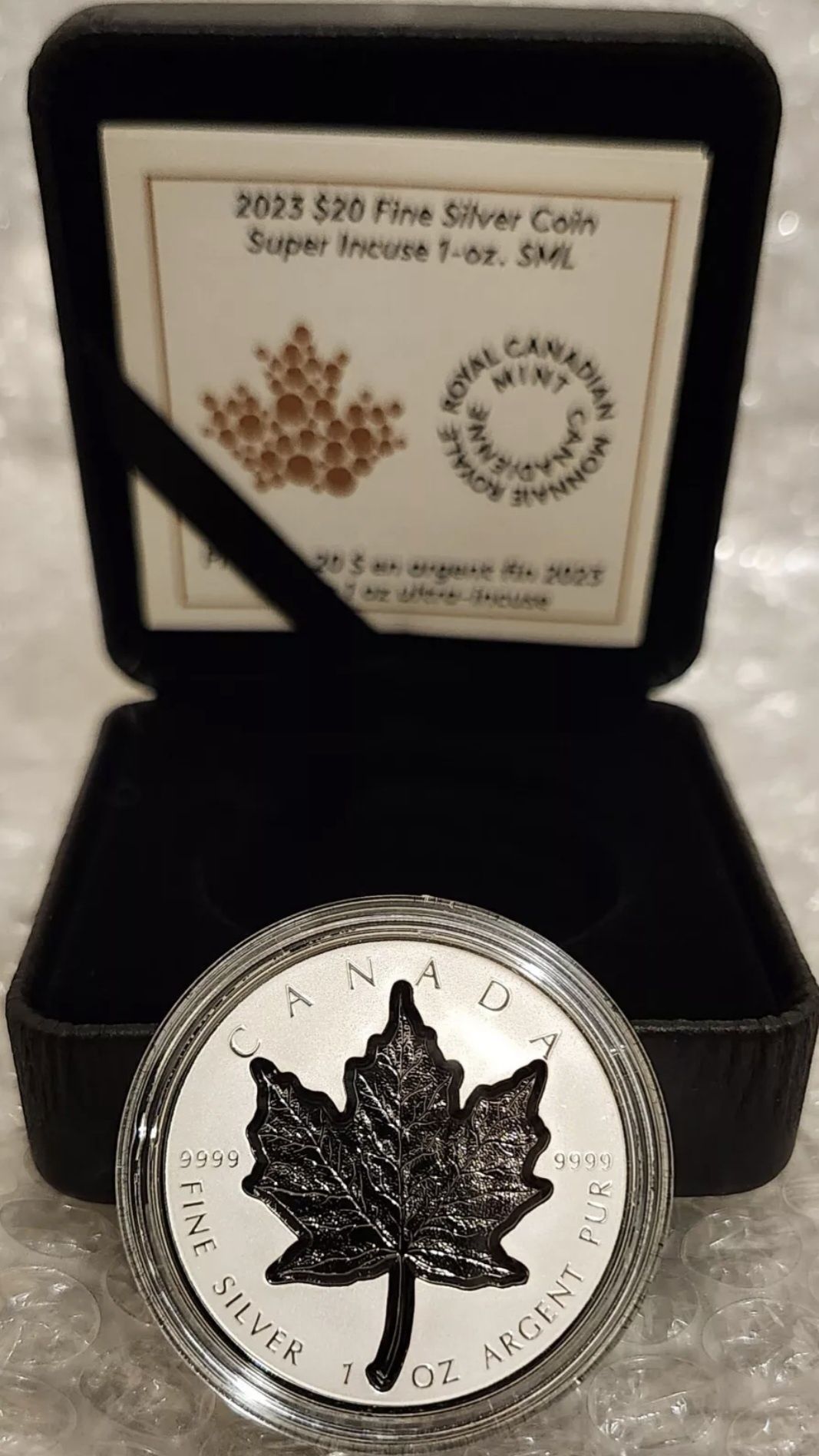 20 долара Канадски кленов лист Super Incuse Maple Leaf  2023