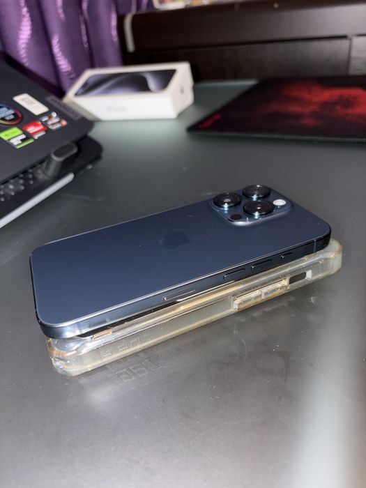 Iphone 15 pro 128gb asigurare garantie 2026 blue titanium negociabil