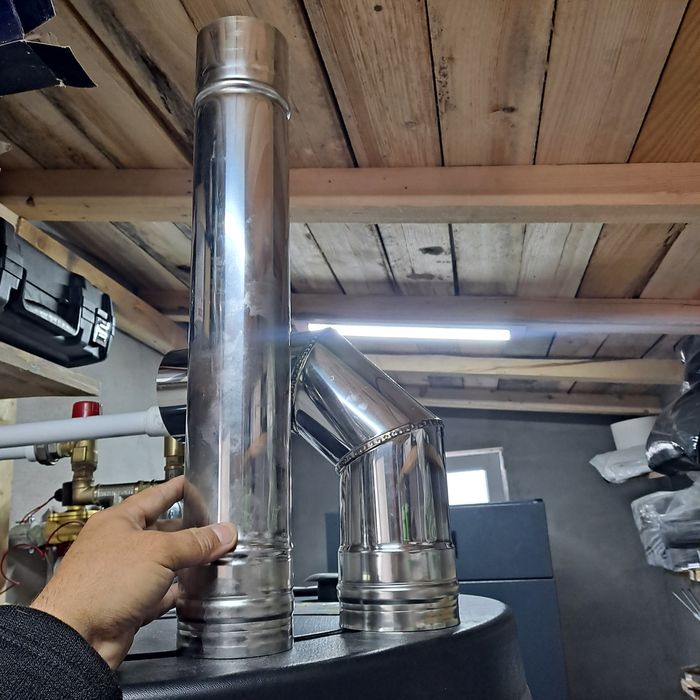 Cot evacuare inox 100mm teava evacuare inox 80mm