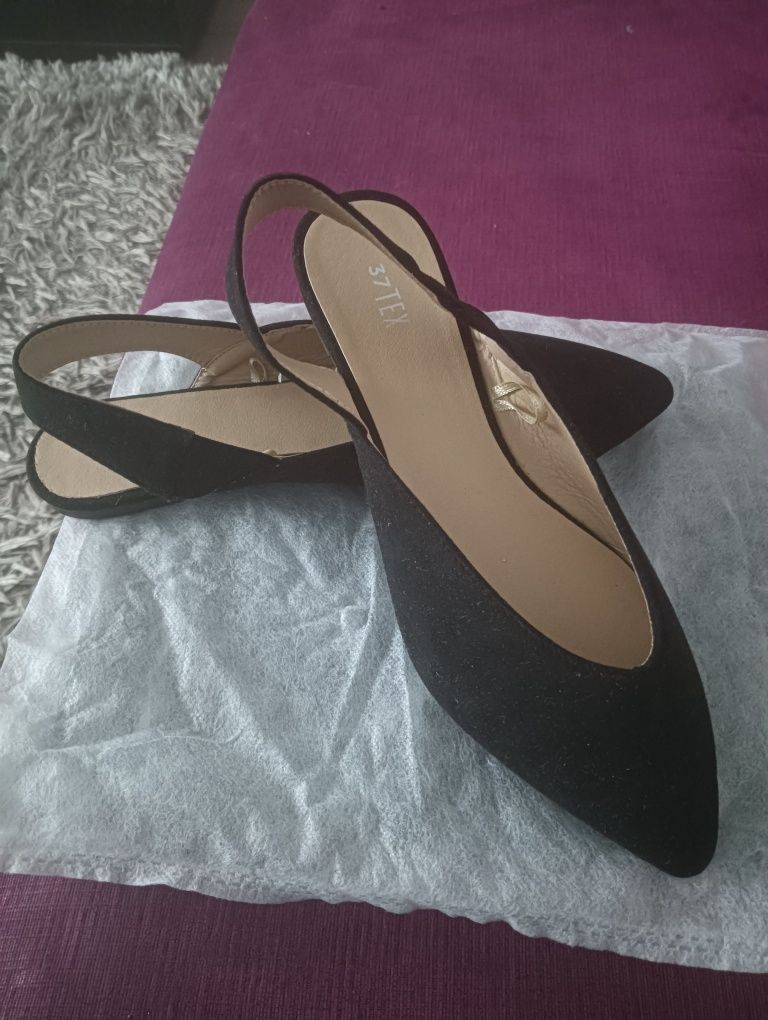 Espadrile negre piele întoarsă Nr 37