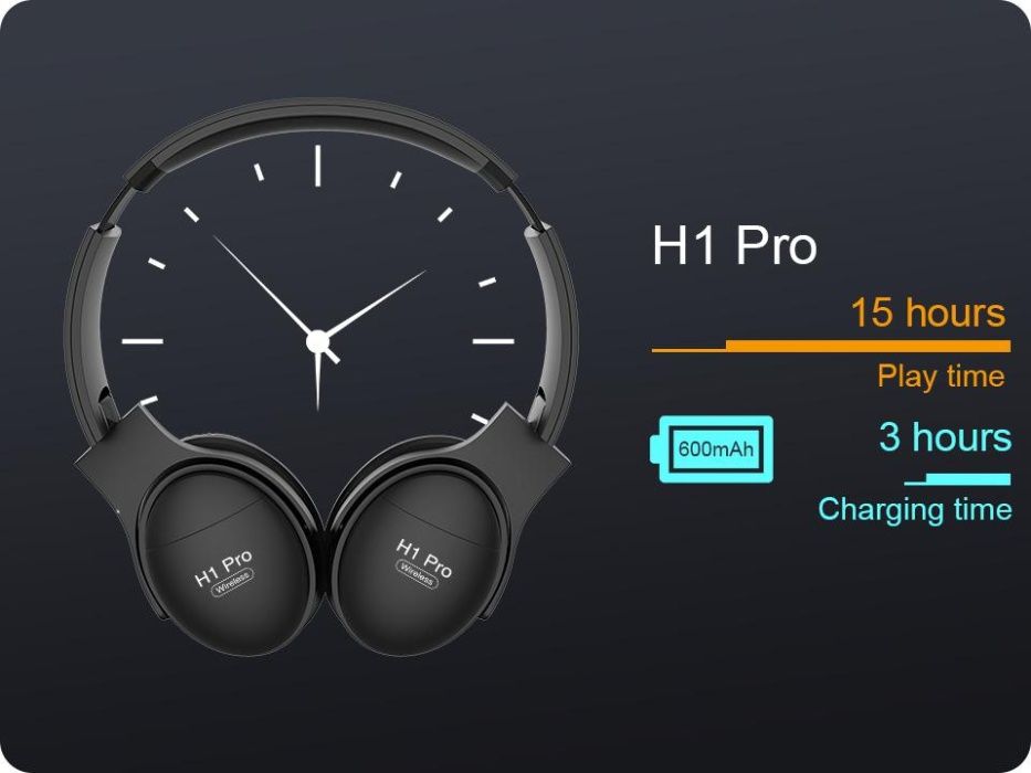 Беспроводные Bluetooth наушники с микрофоном H1 Pro Hifi стерео