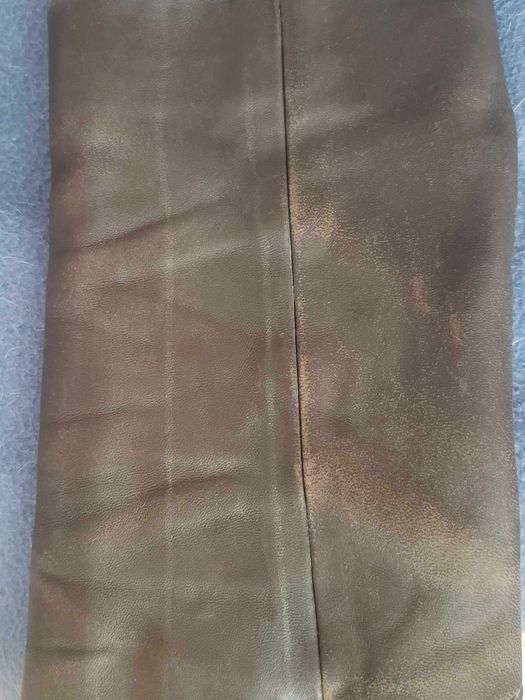 geaca piele naturala Marks&Spencer, aspect vintage