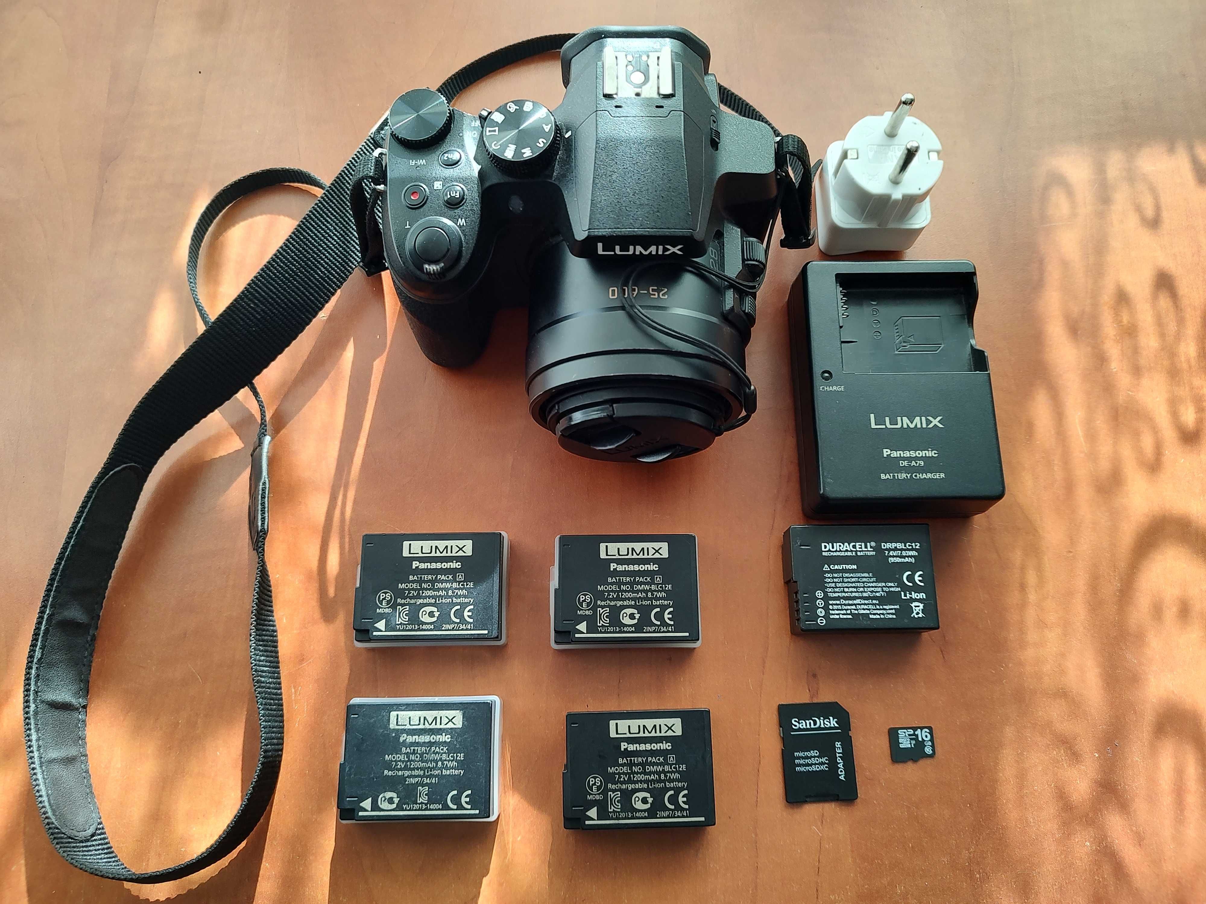 Aparat Foto Bridge Panasonic Lumix DMC-FZ300 12.1MP 4K 5 acumulatori