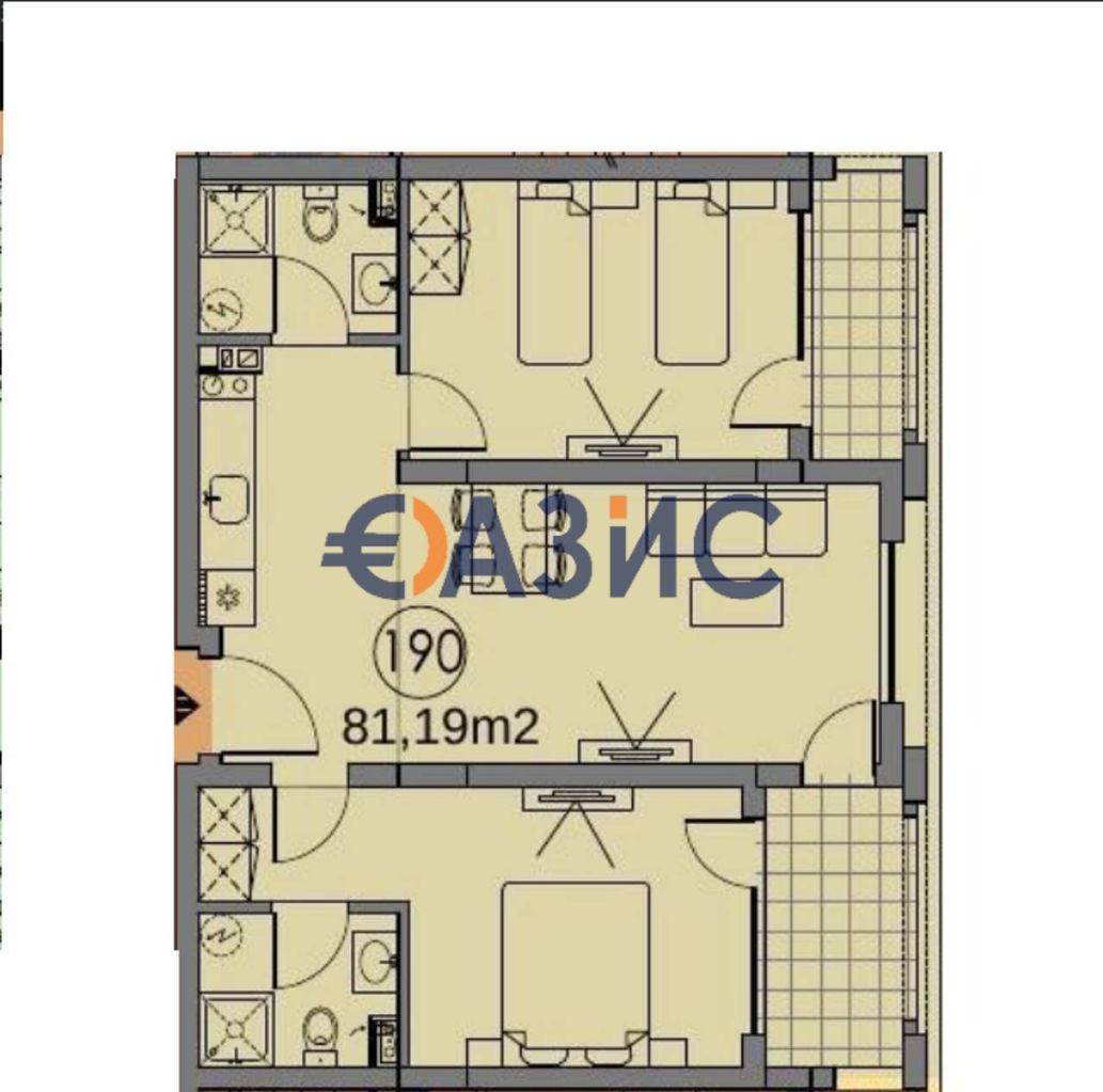 Продава се Тристаен апартамент в к.к. Слънчев бряг - 92 кв.м за 1522 €/кв.м - Снимка #7