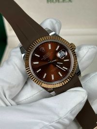 Rolex Oyster Datejust II  Rose Gold Steel Chocolate Dial 41 mm 126331