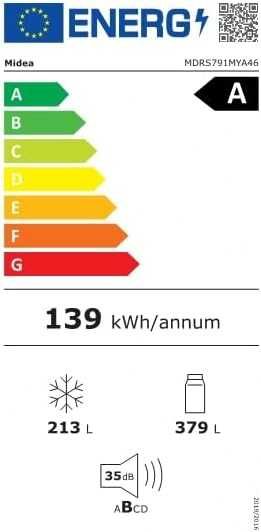 Хладилник Midea MDRS791MYA46 код 3804