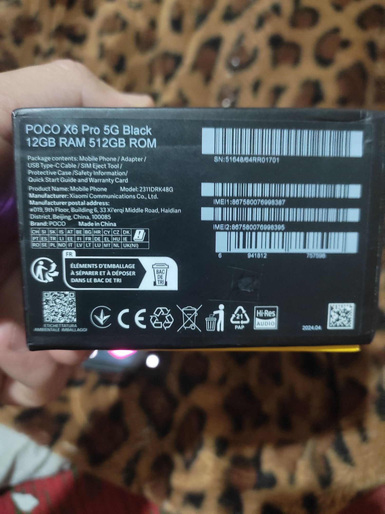 Poco x6 pro 512 12