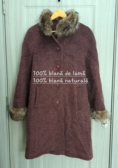 Haină din blană naturală de lamă