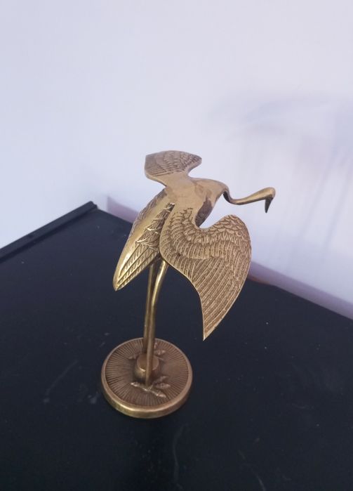 Месингова статуетка - жерав 19 см, Корея