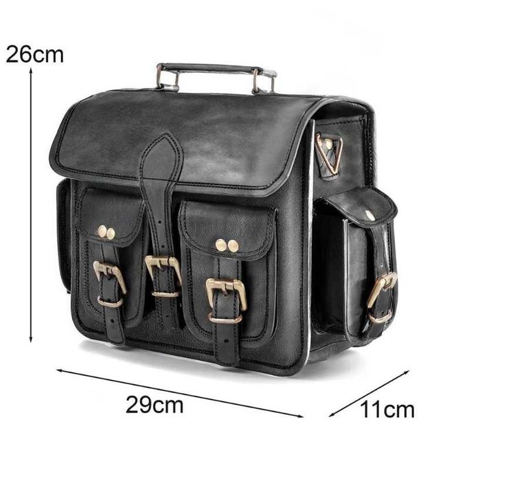 Geanta piele vintage pentru motocicleta sidecase chopper cafe racer