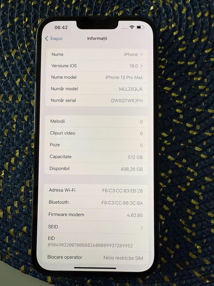Iphone 13 Pro Max 512 GB Sierra Blue neverlocked 84% baterie
