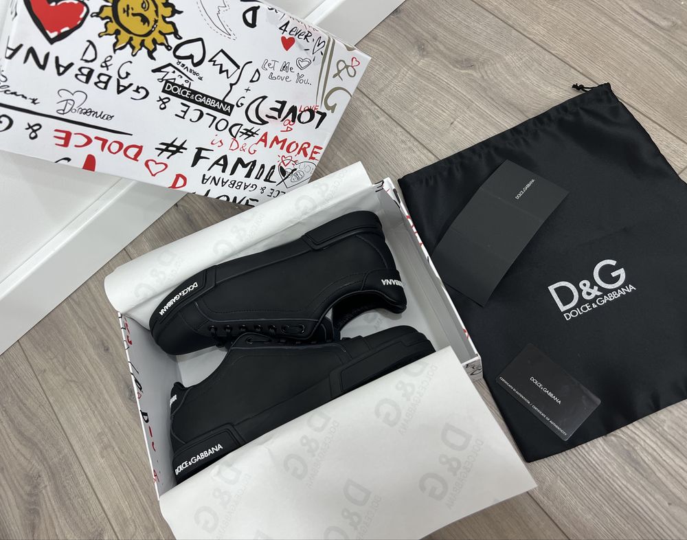 Adidasi Dolce Gabbana Portofino -Piele naturala-Full box