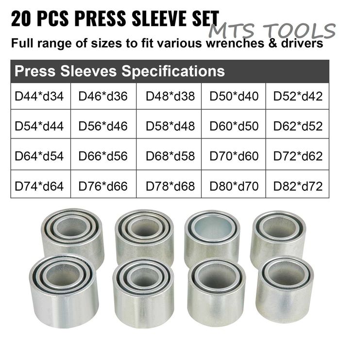 Trusa Presa extras si montat bucse rulmenti 28 piese