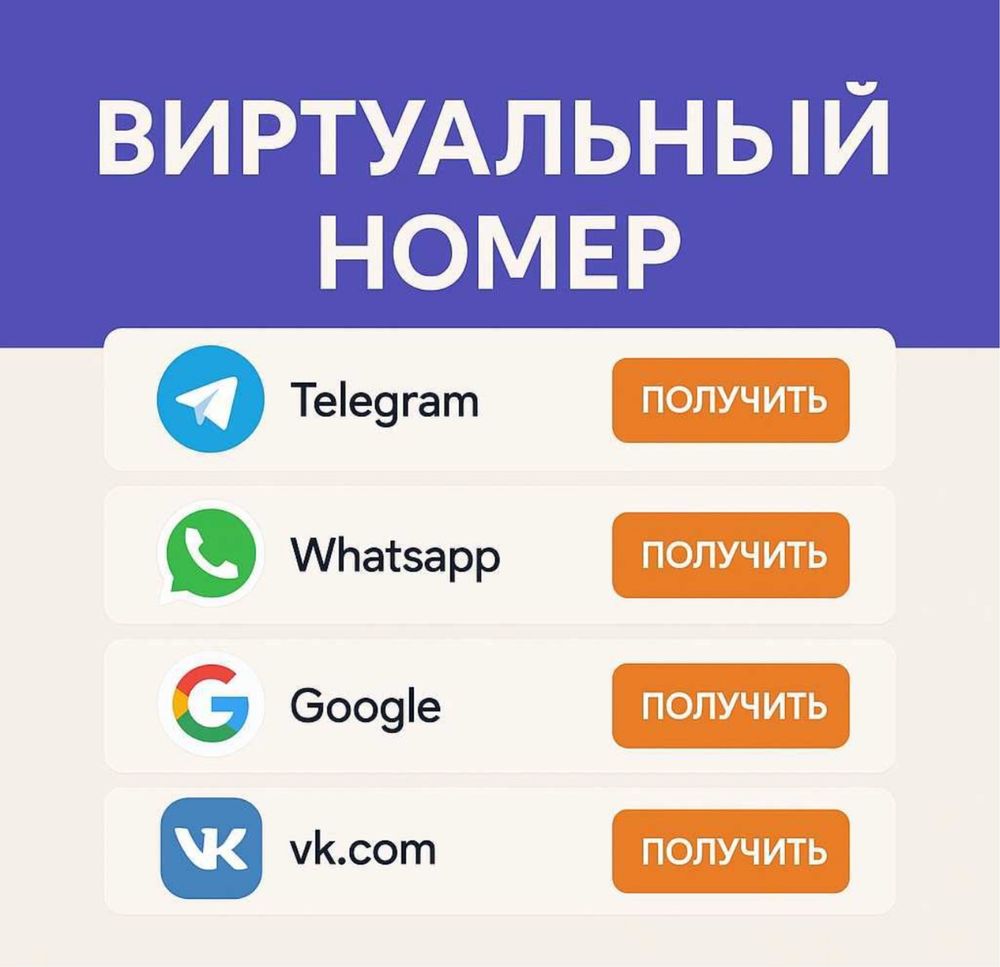 Виртуальные временные и постоянные номера для регистрации в сервисах