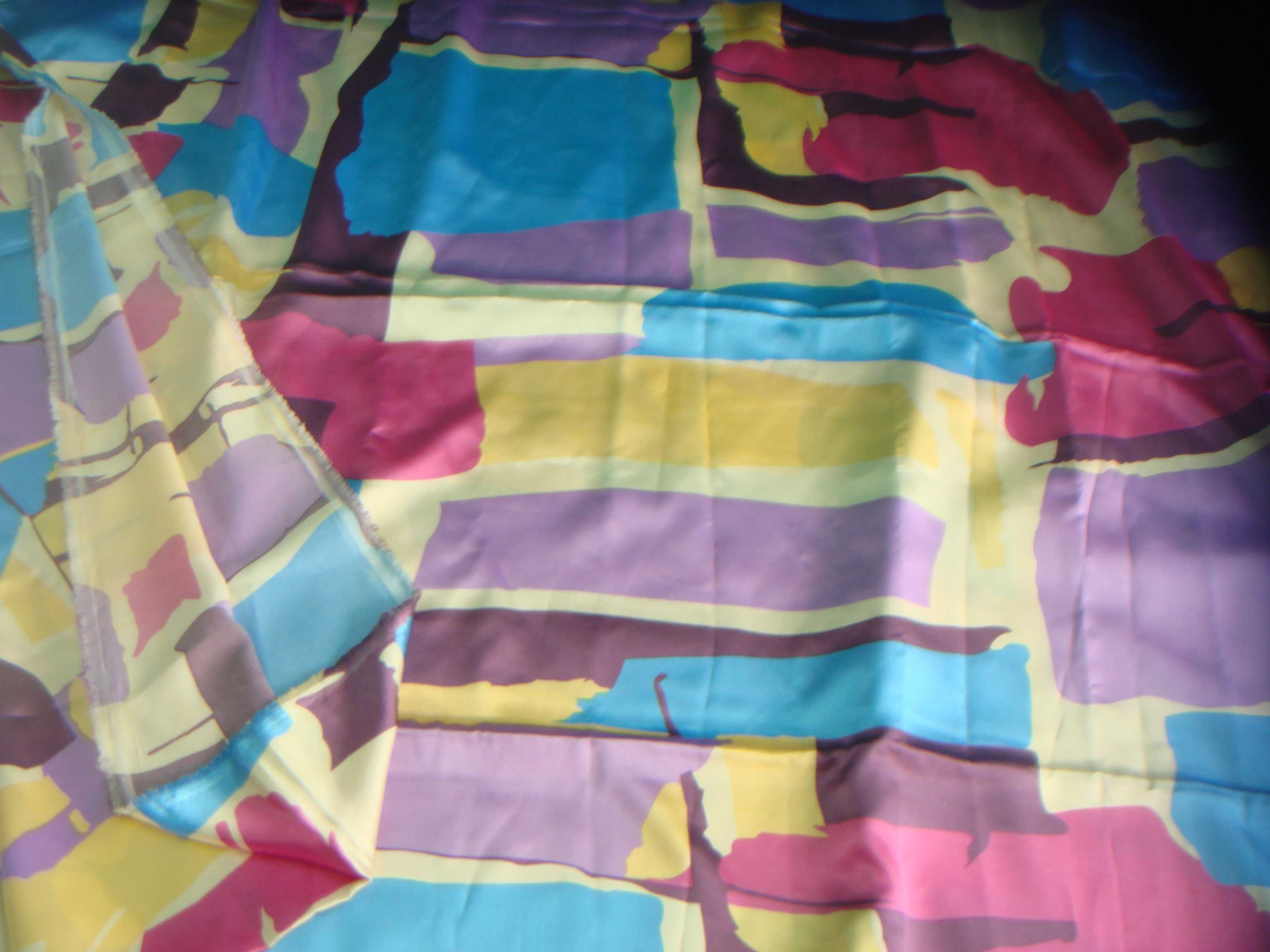 Ткань Натуральный Шелк Япония, Сатин Цветной и Зебра 2М на 1,5м отрезы