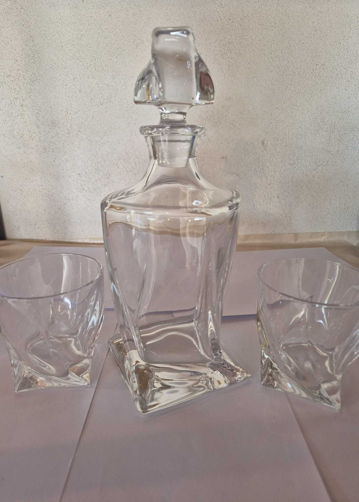 Set 7 piese KANARS. Set de 6 pahare si Decantor din Cristal fara plumb