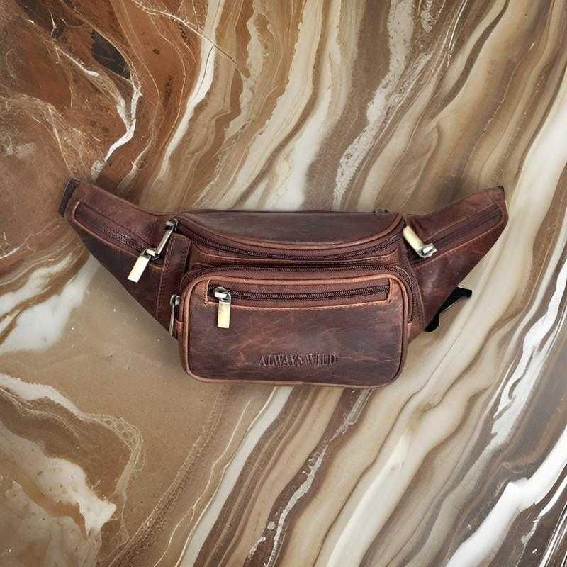 Borseta Brau Barbati din Piele Naturala: Always Wild