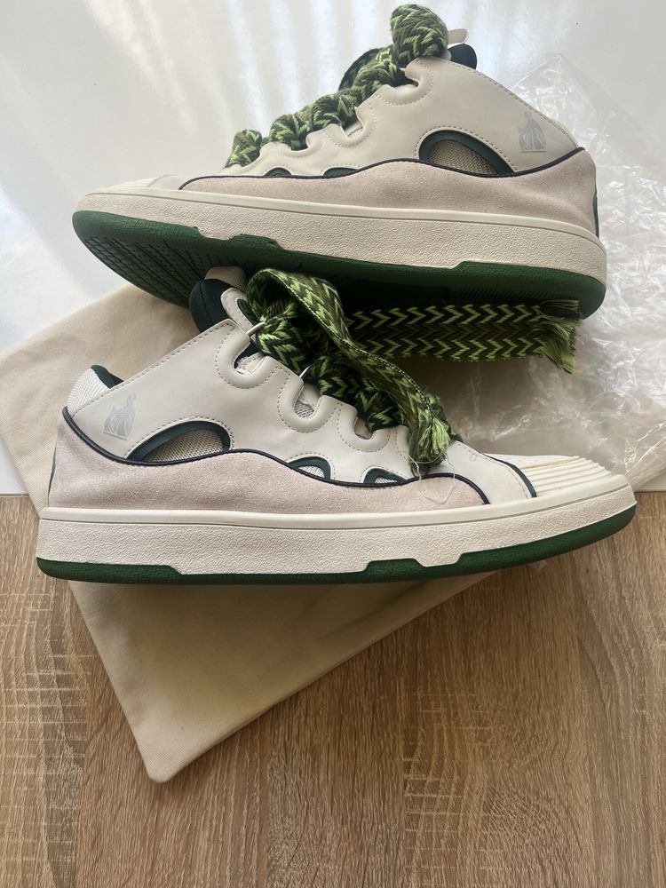 Lanvin Curb White & Green