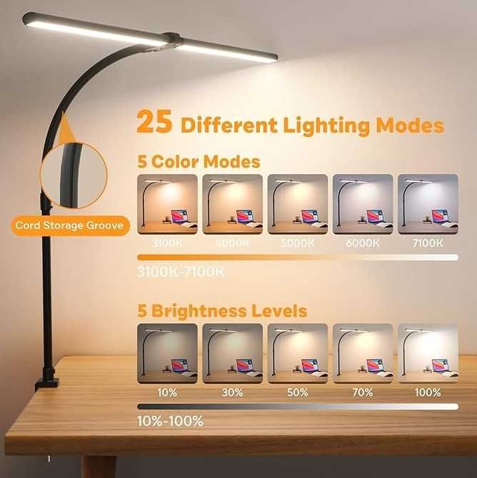 Lampa de birou APMIEK 24W, 100 de moduri