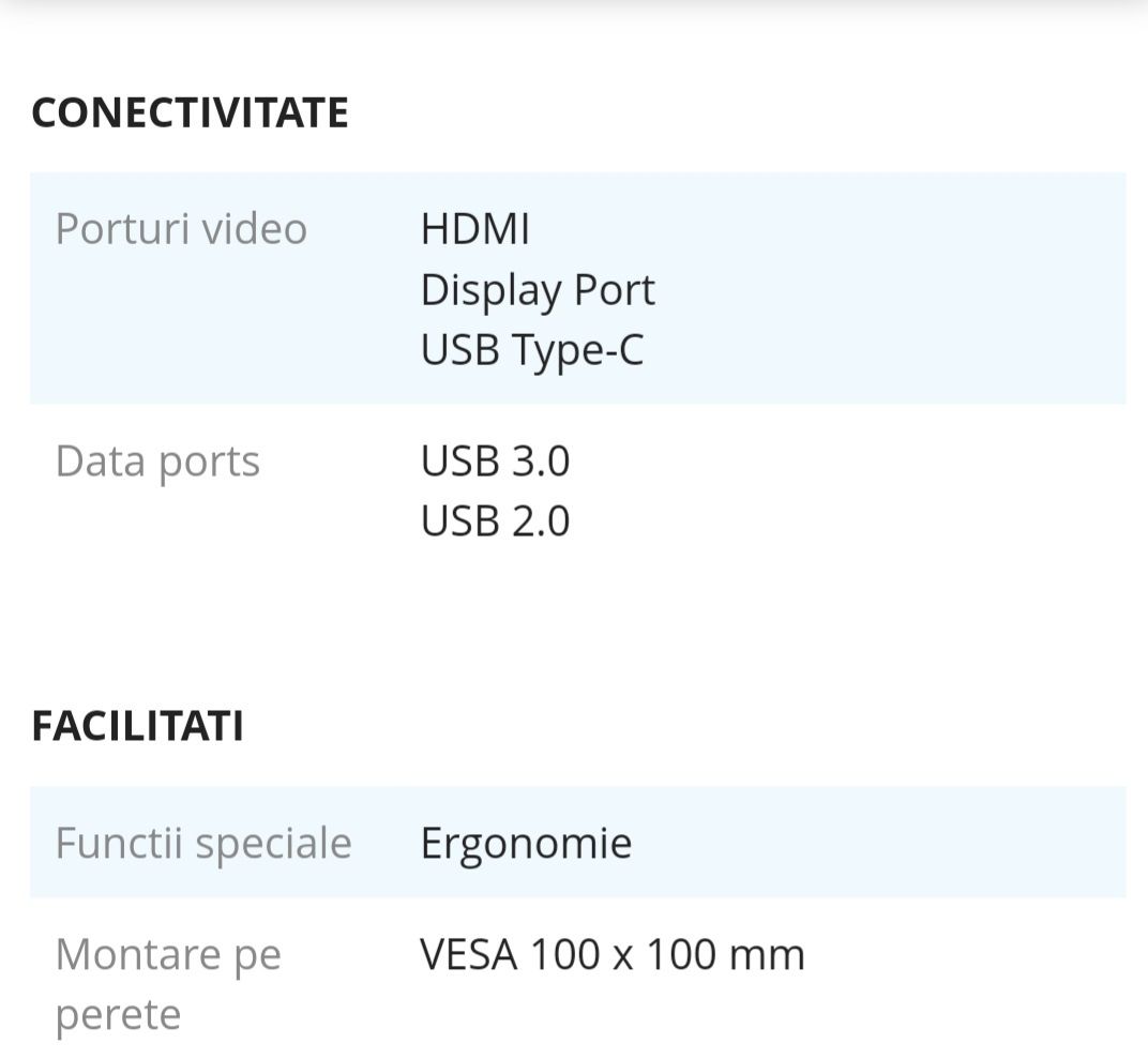 Monitor USB-Type C, LED IPS Dell 27", Full HD, Display Port, HDMI, USB