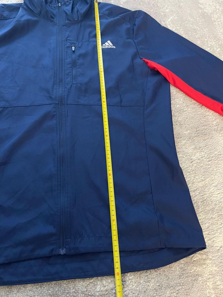 Adidas Own the Run Jkt Running Sports Hooded Jacket Blue, Size L