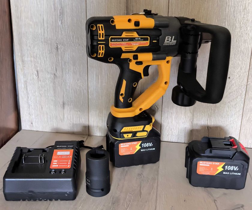 Pistol impact 3000Nm Brushless, 1”, 2 acumulatori, profesional