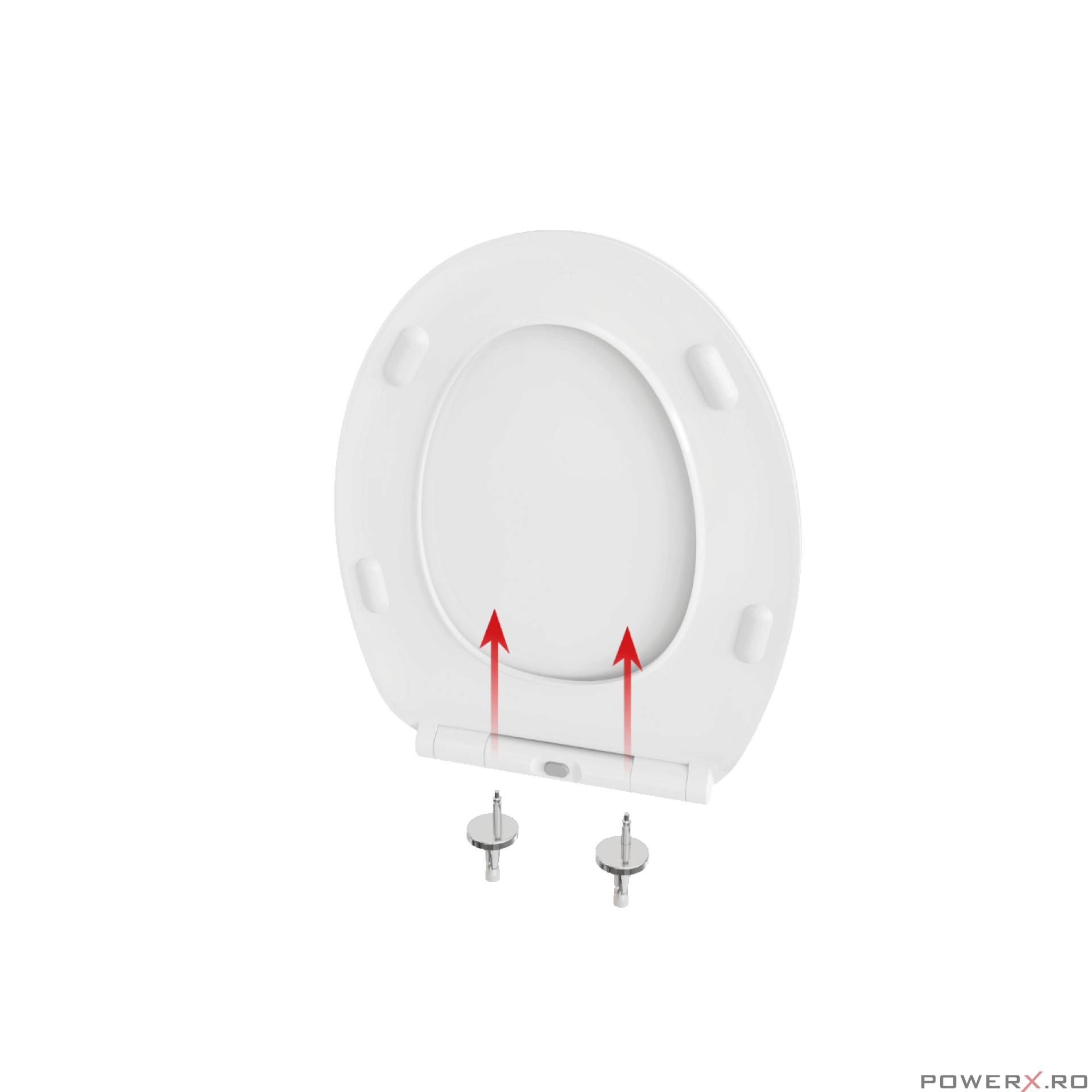 Capac wc super slim, inchidere silentioasa, duroplast, Sepio