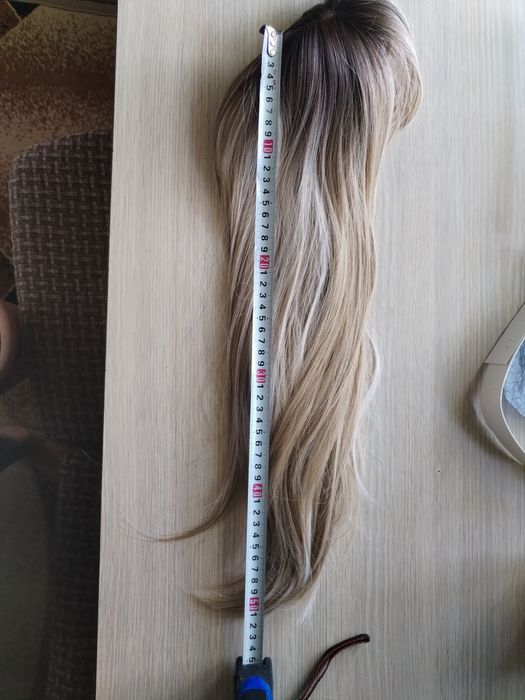 Парик макушка из термо-стойкого волокна. Амбрэ