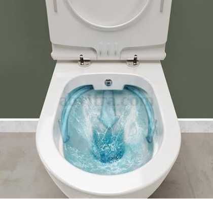 Конзолна тоалетна чиния без ръб къса проекция Gema