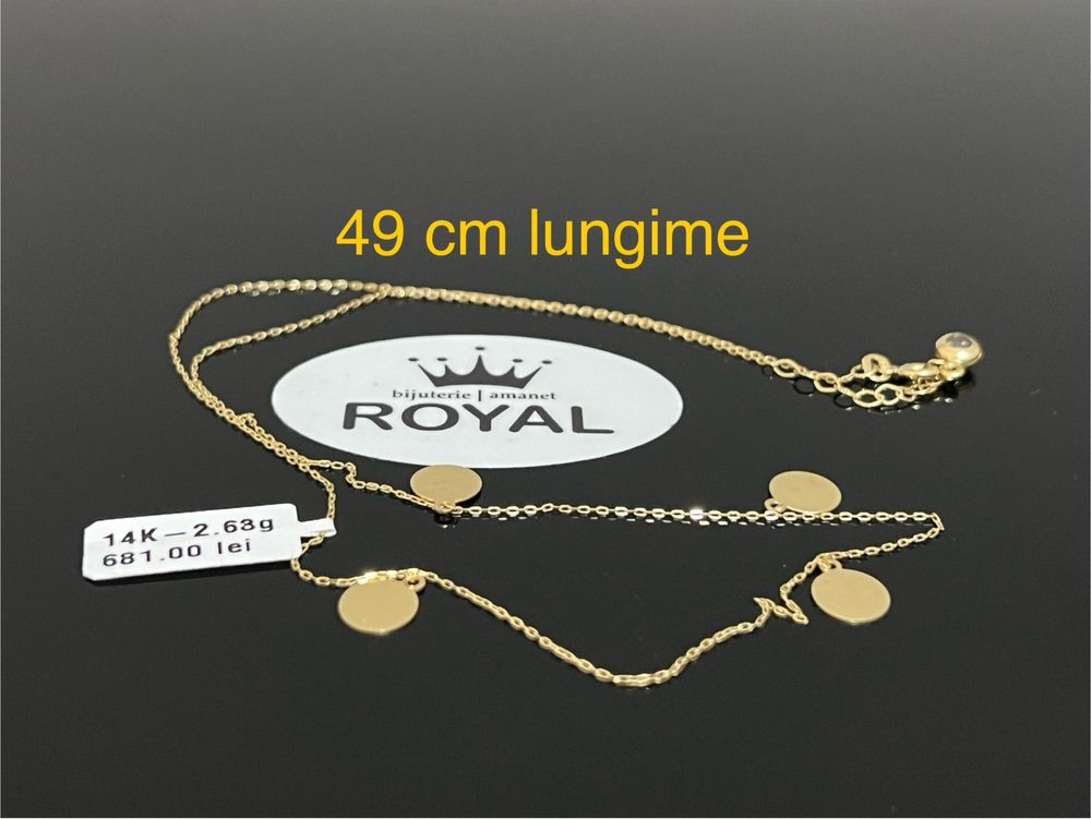 Bijuteria Royal CB : Lănțișor damă aur 14k 2,63 grame