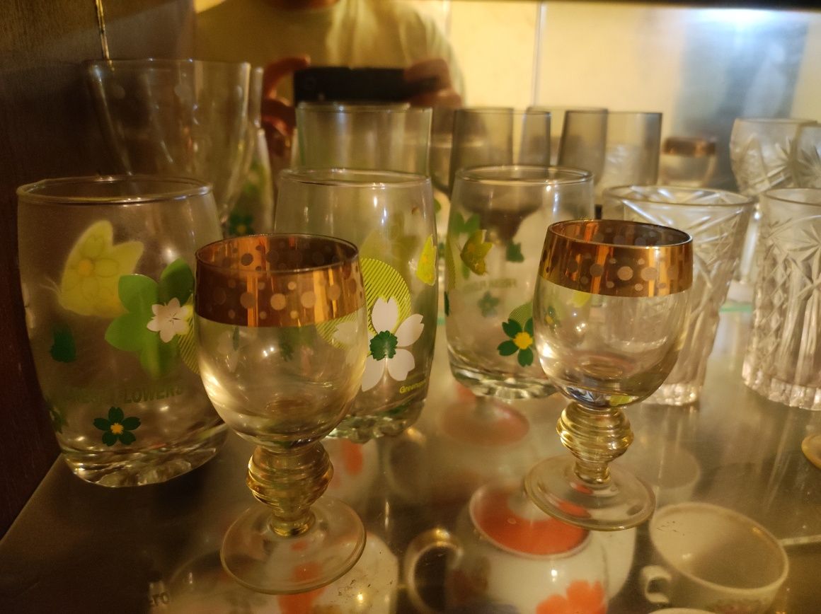 Посуда СССР чайный сервис тарелки рюмки