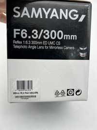 SAMYANG reflex F6.3 300MM ED UMC CS pentru montura fuji x - silver