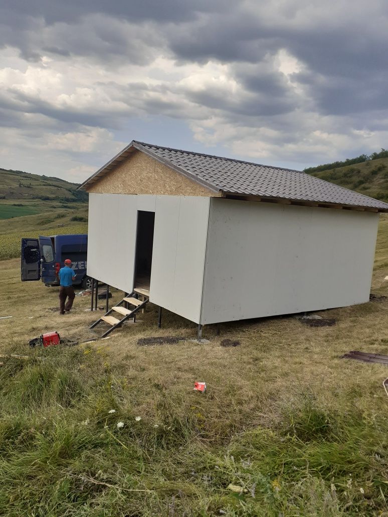 Vand container modular tip casa de locuit din structura metalica învel