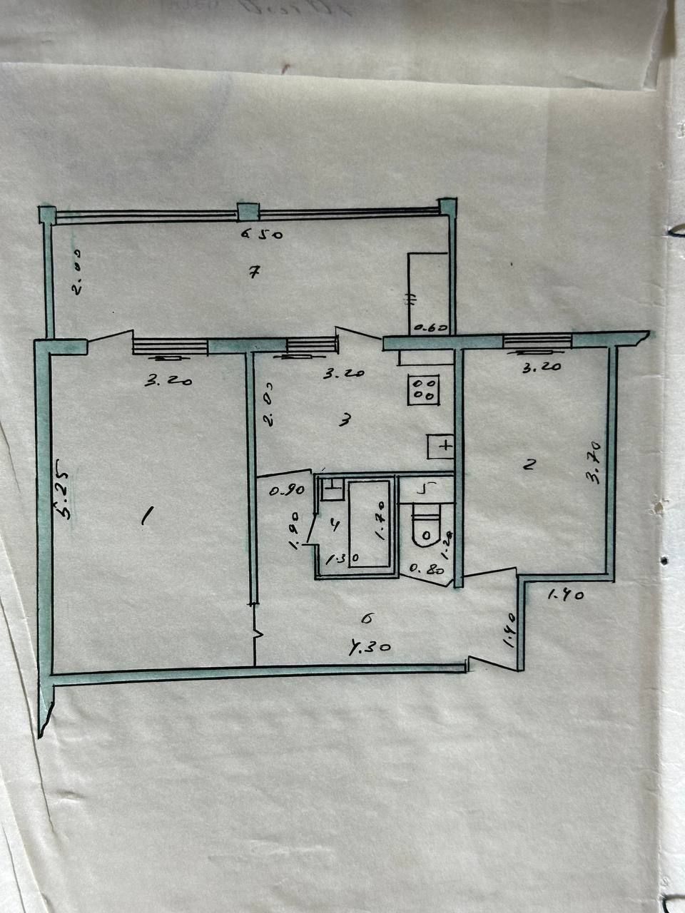 2-Комн. 58м². Улучшенка. Разделка. Ахмад Югнакий. Продажа.
