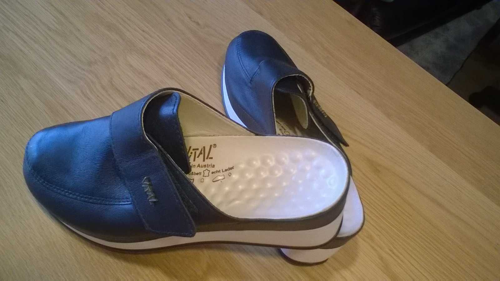 pantofi saboti dama PIELE  masaj reflexologic NOI nr 36  VITAL AUSTRIA