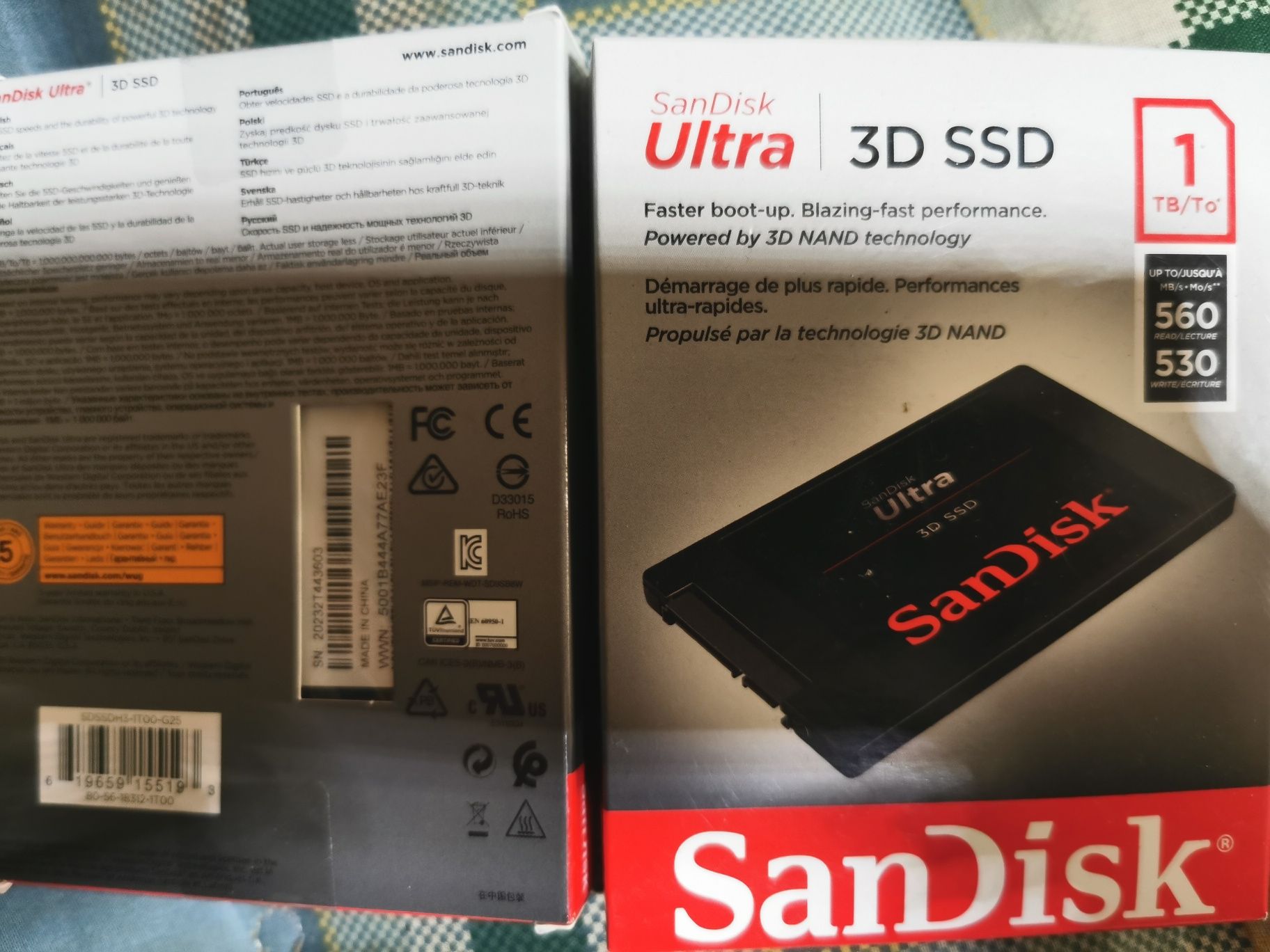 SSD 1 Tb SanDisk Ultra 3D. Sigilat! Hdd SSD