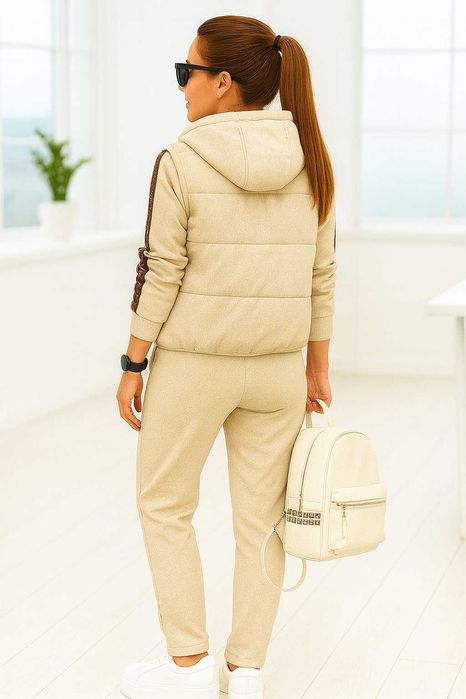 Бежов дамски комплект 3 в 1