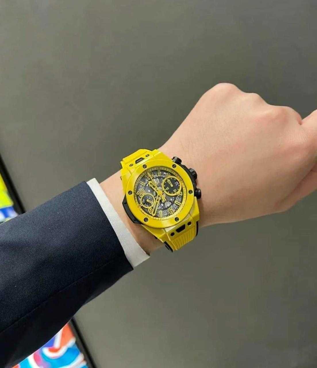Hb Unico Big Bang жълто 44mm