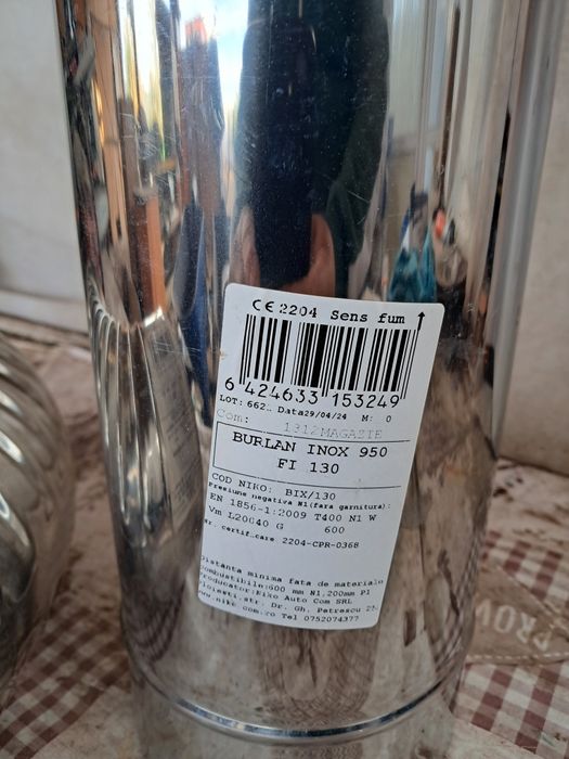 Vând tub de inox si cot la 90 d