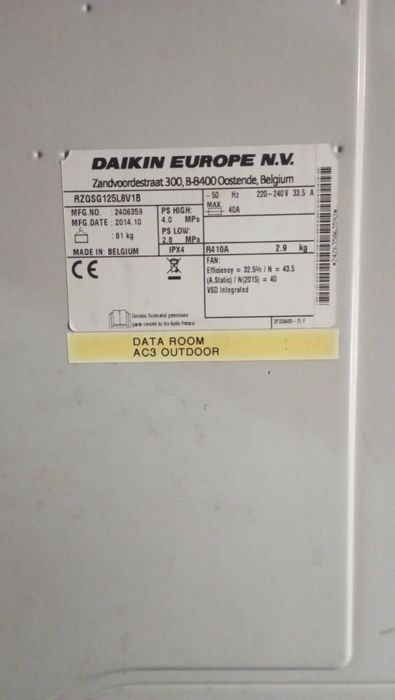 Продава се климатик дайкин RZQSG125L8V1B