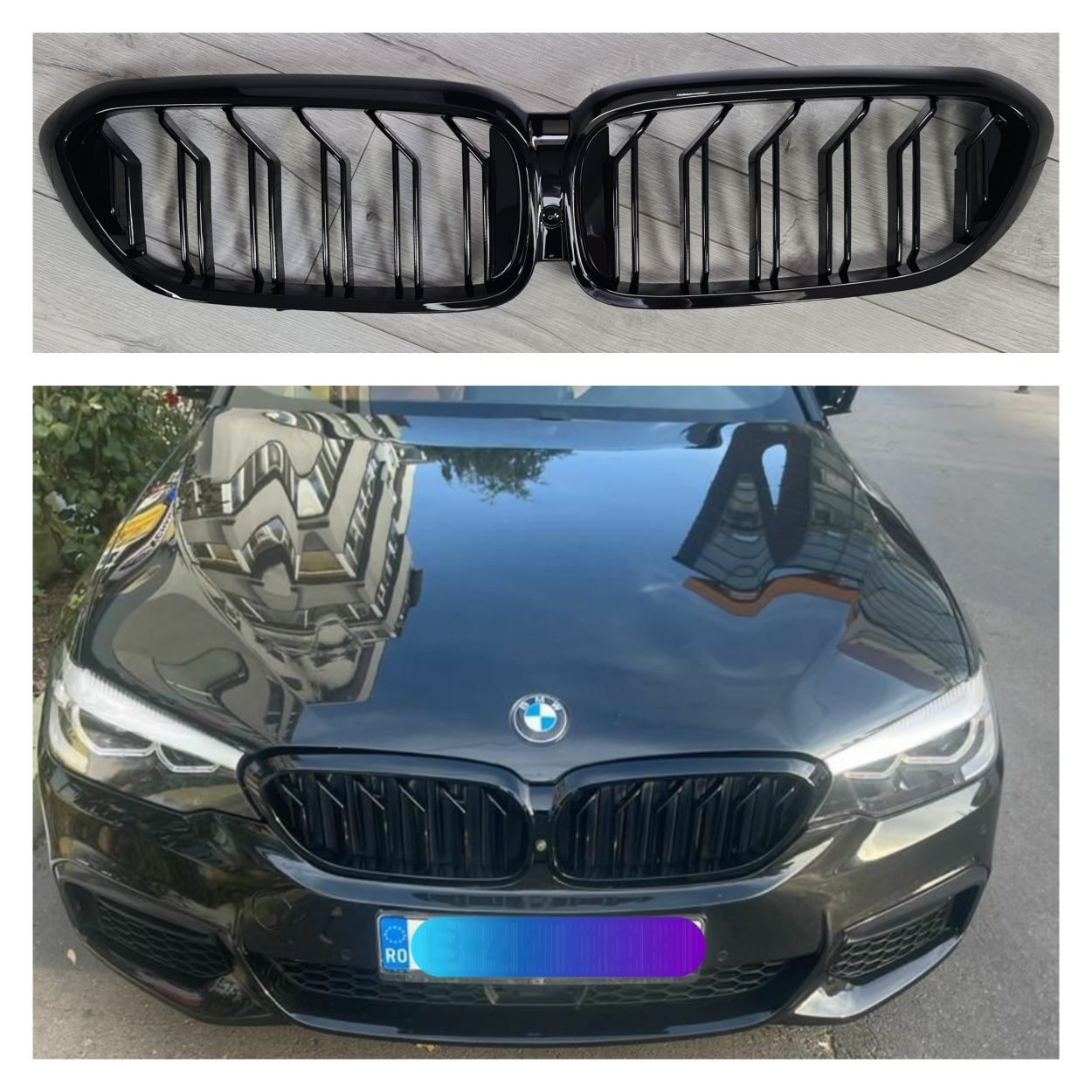 Grila-Dubla-M5-Facelift-Upgrade-Negru-Lucios-Bmw-Seria-5-G30-2017-2019