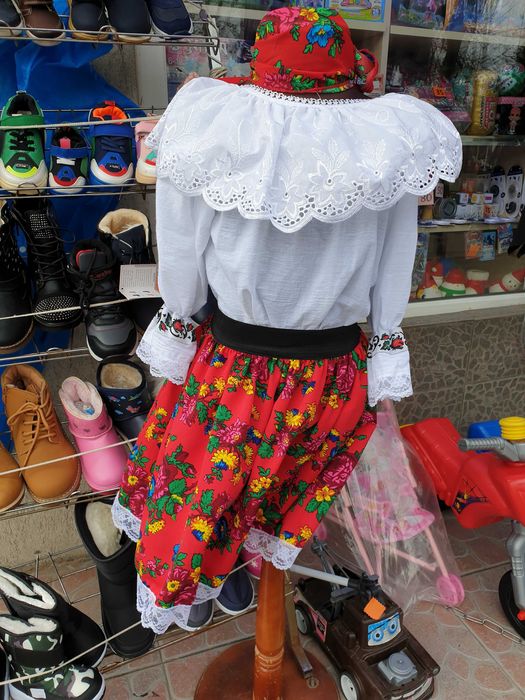 COSTUM POPULAR national traditional romanas ie clop brau traista COPII