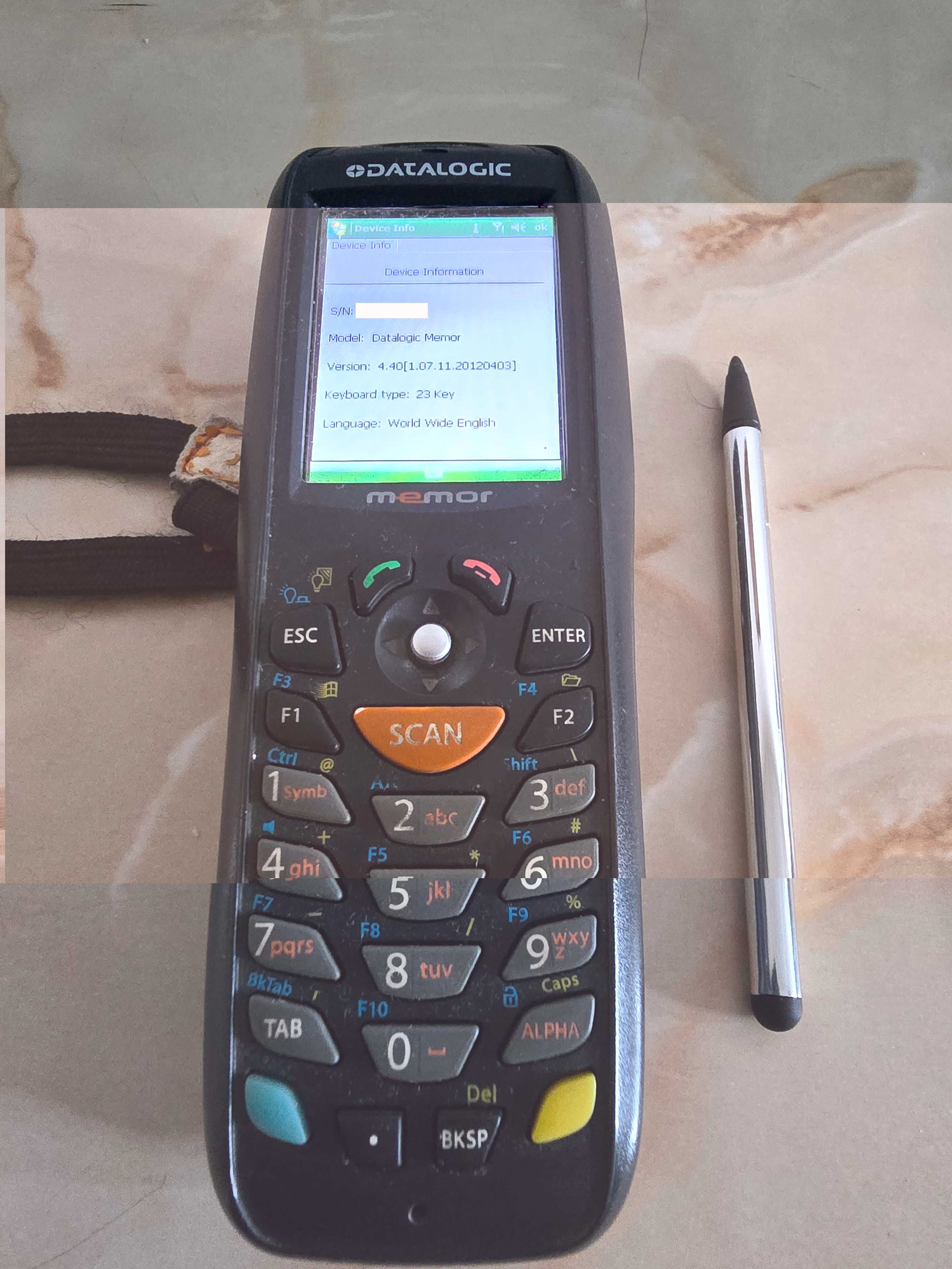 terminal cu Scanner cod de bare Datalogic Memor