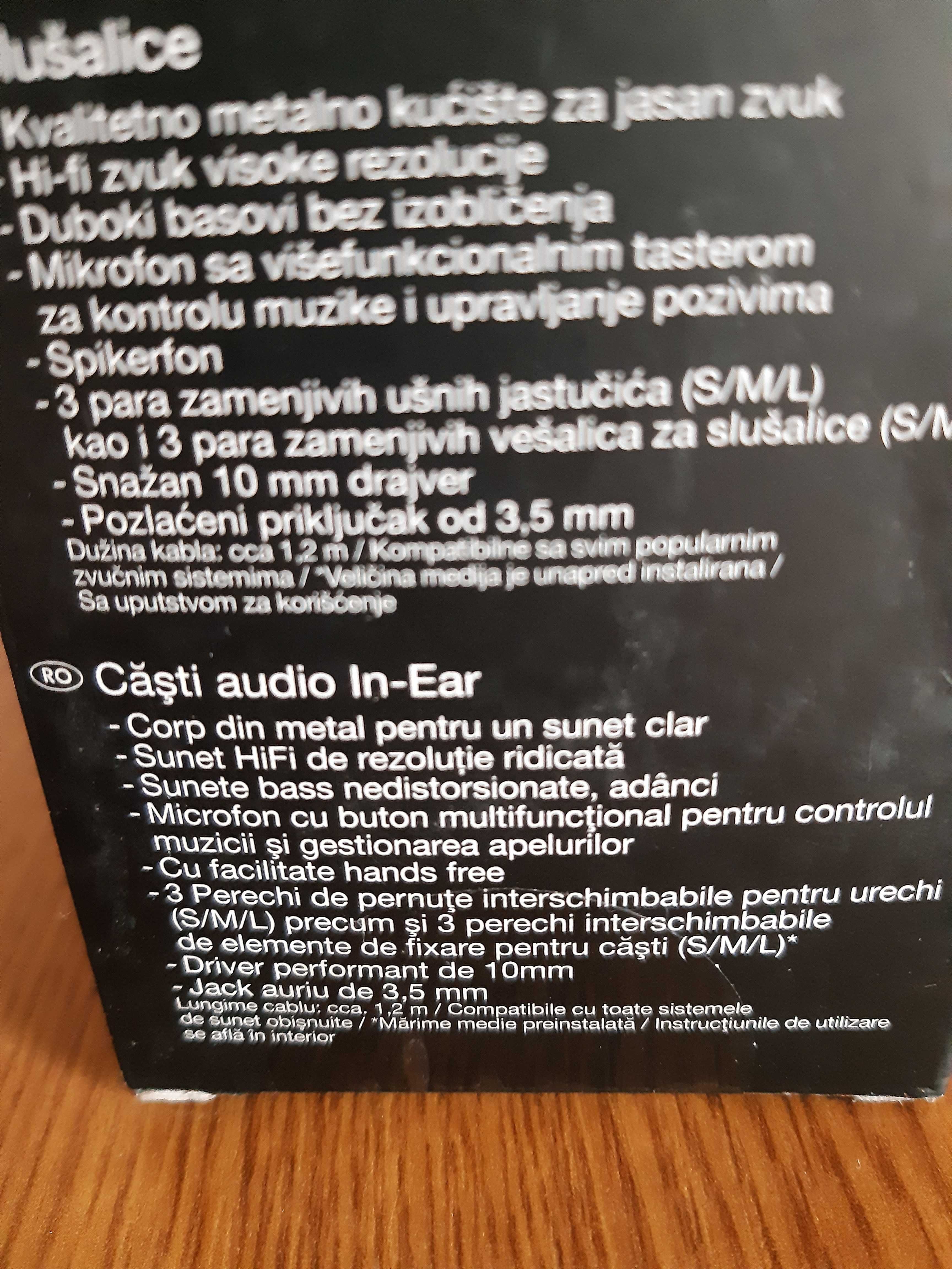 Casti audio in-ear