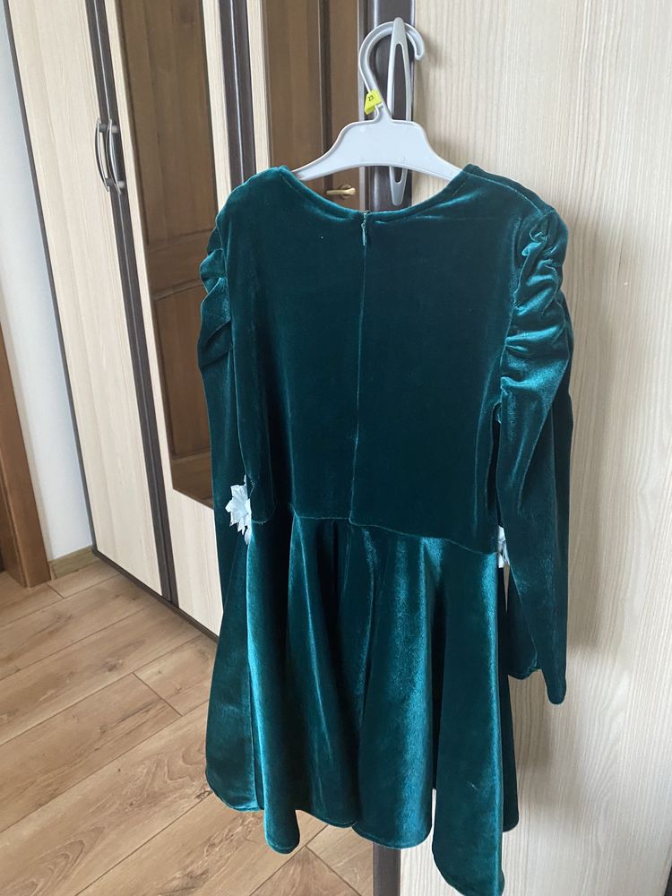 rochița catifea verde fetițe
