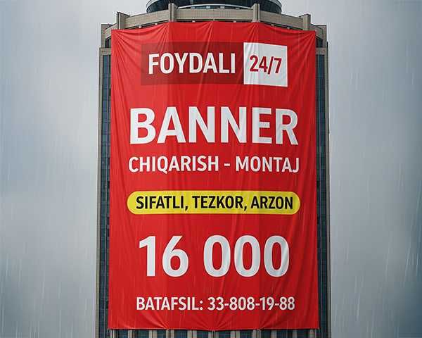 Reklama bannerlari | 3D Ob’yemli harflar | ORAKAL