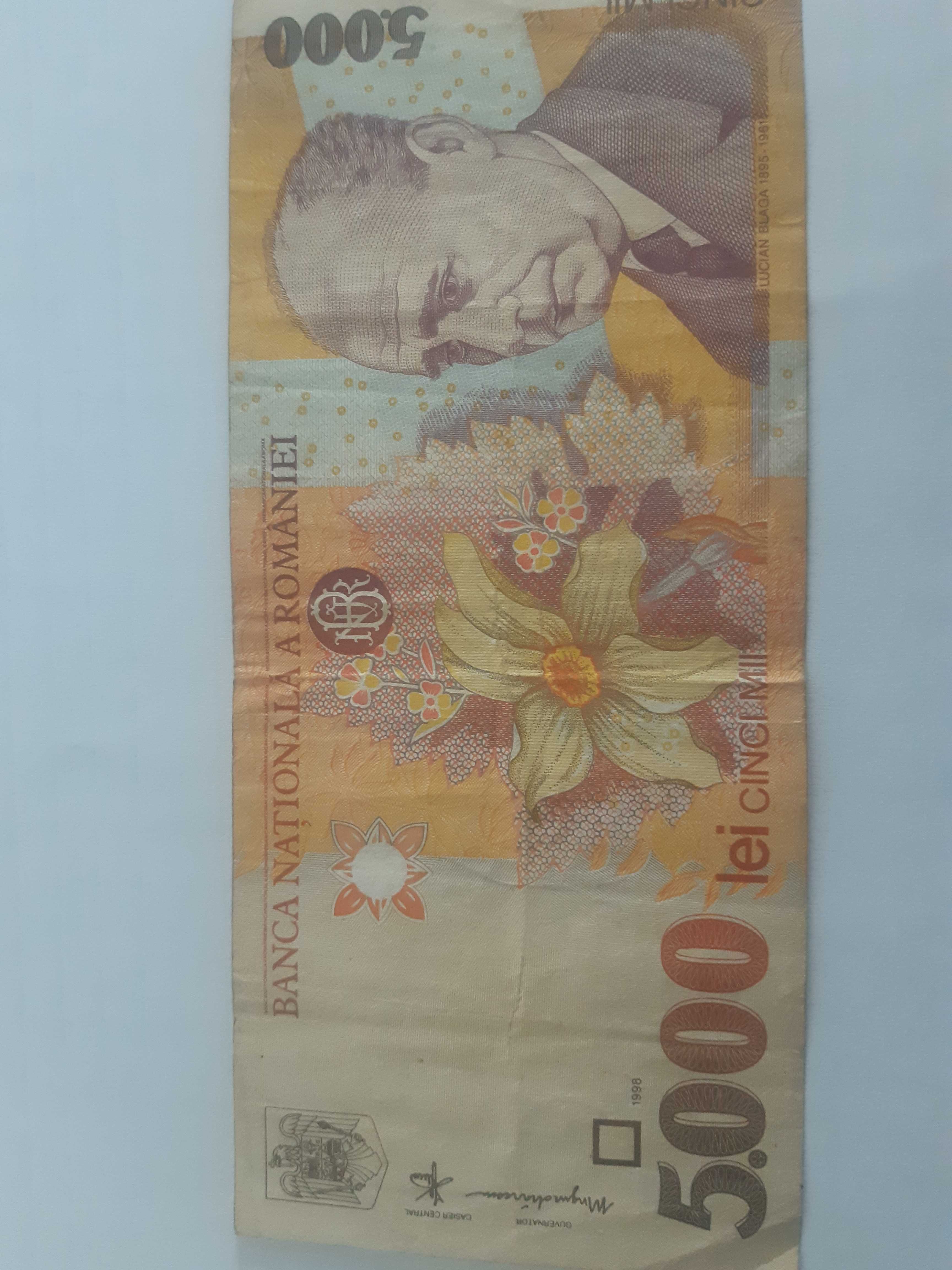 Bancnota 5000 lei an 1998