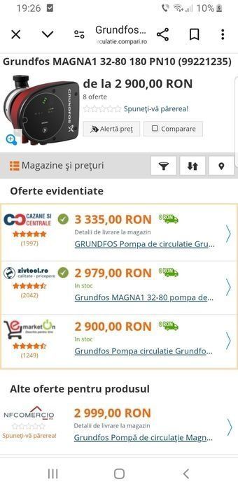 Pompă de circulație Grundfos magna 1
